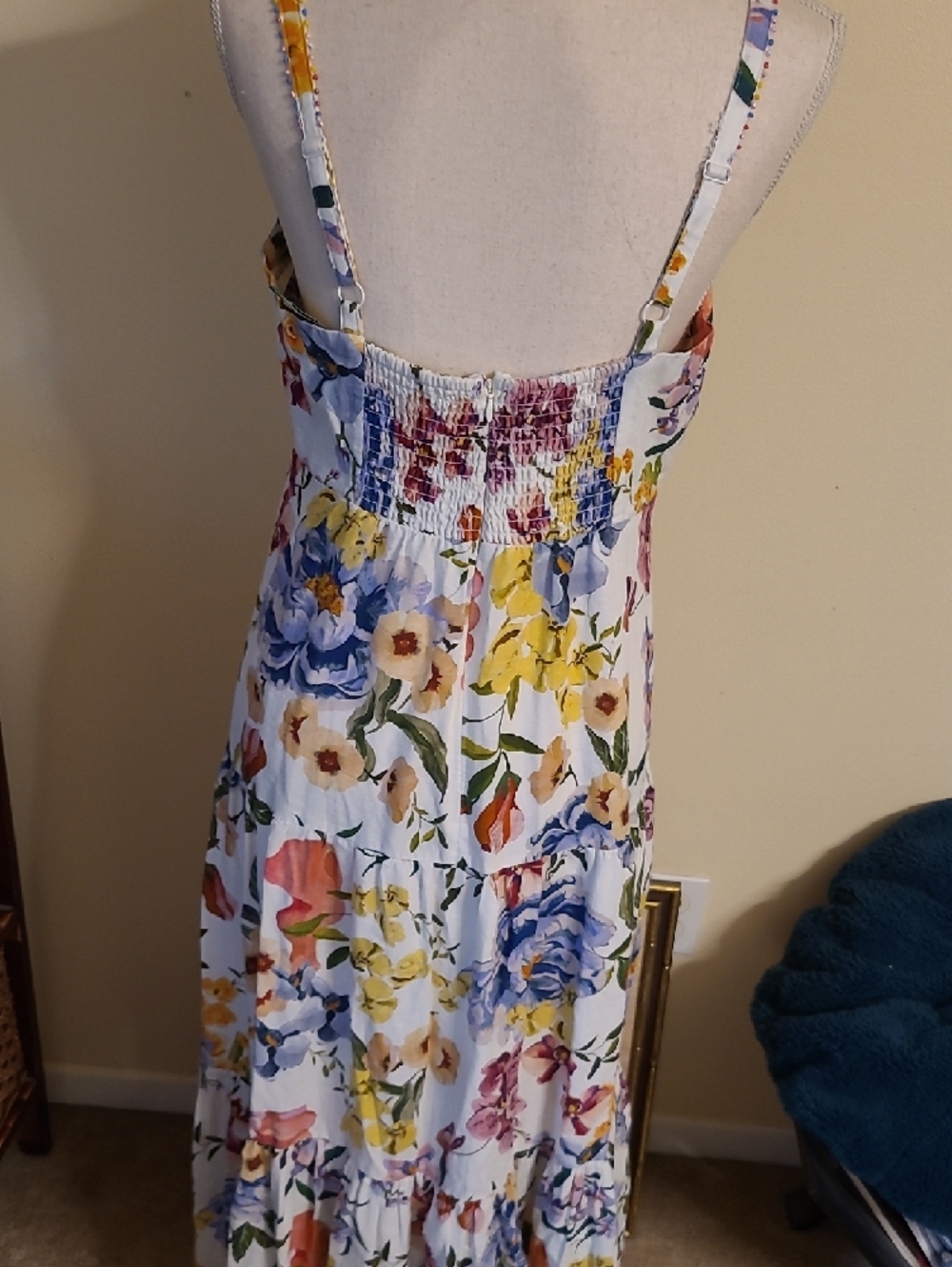 FARM Rio White Maxi Dress with Multi-Color Floral Print - Picture 5 of 7